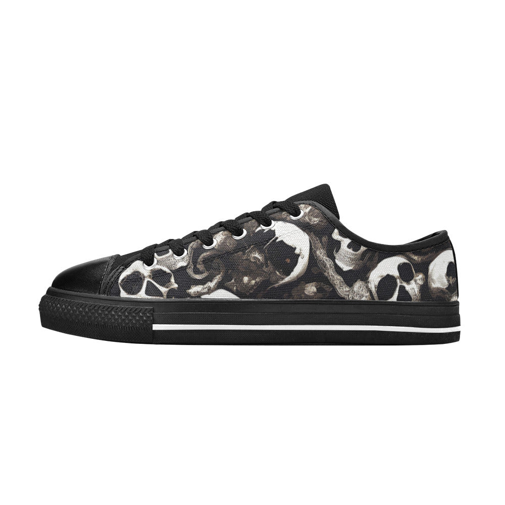 MEN'S Lots Skulls Canvas Wallpaper Art Custom Sneakers