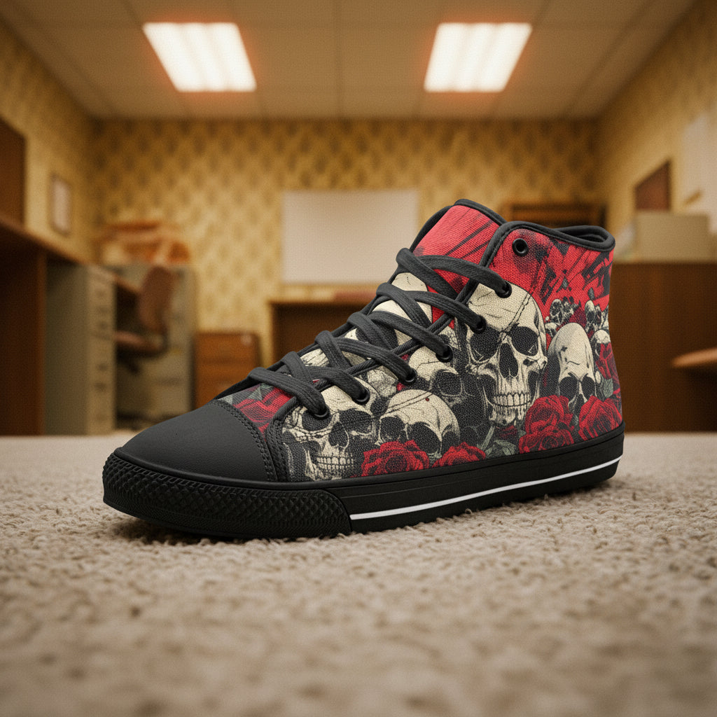 Skull Art Custom Sneakers | Unisex | Freaky Shoes®