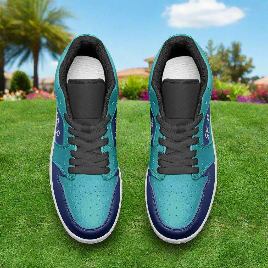 Dragon Purple Teal Custom Bold Art - Freaky Shoes