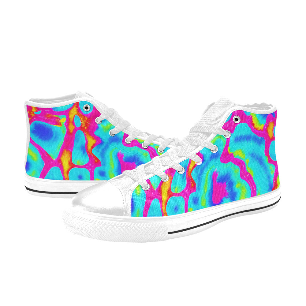 MEN'S Tie Dye Splash Retro High Top Canvas Y2K Shoes