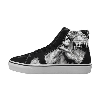 MEN'S Horror Comic Book Art High Top Skateboarding Vivid Shoes