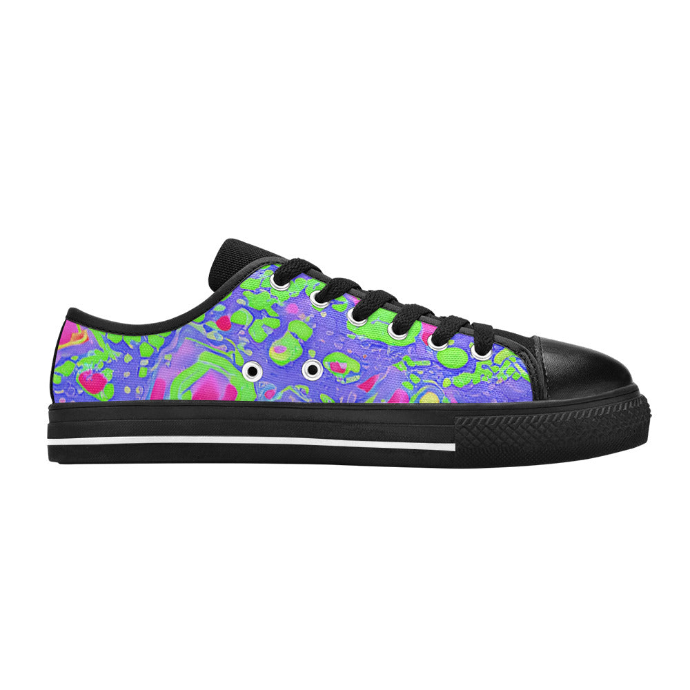 MEN'S Cc Acid Bath Art Canvas Grunge Custom Shoes