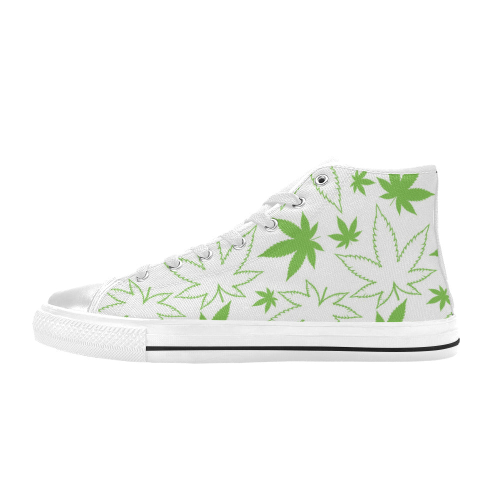 WOMEN'S Cc Weed 420 Art High Top Canvas Wallpaper Art Sneakers