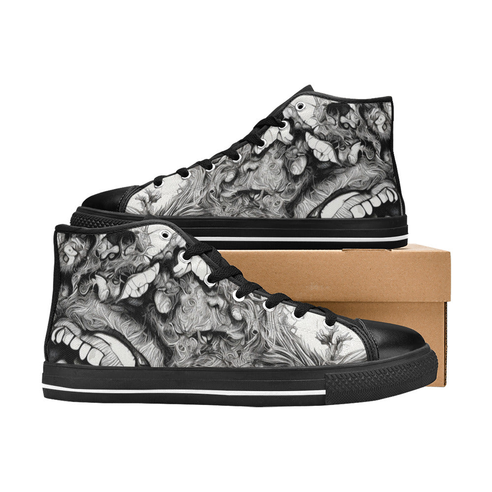 MEN'S Freestyle Horror 2 Men’S High Top Canvas Surreal Custom Shoes