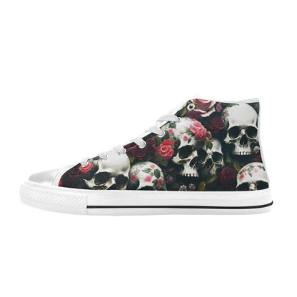 MEN'S Rose Skulls Dark 5 High Top Canvas Surreal Sneakers