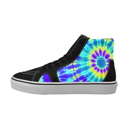 WOMEN'S Tie Dye 4 Psychedelic High Top Skateboarding Y2K Sneakers