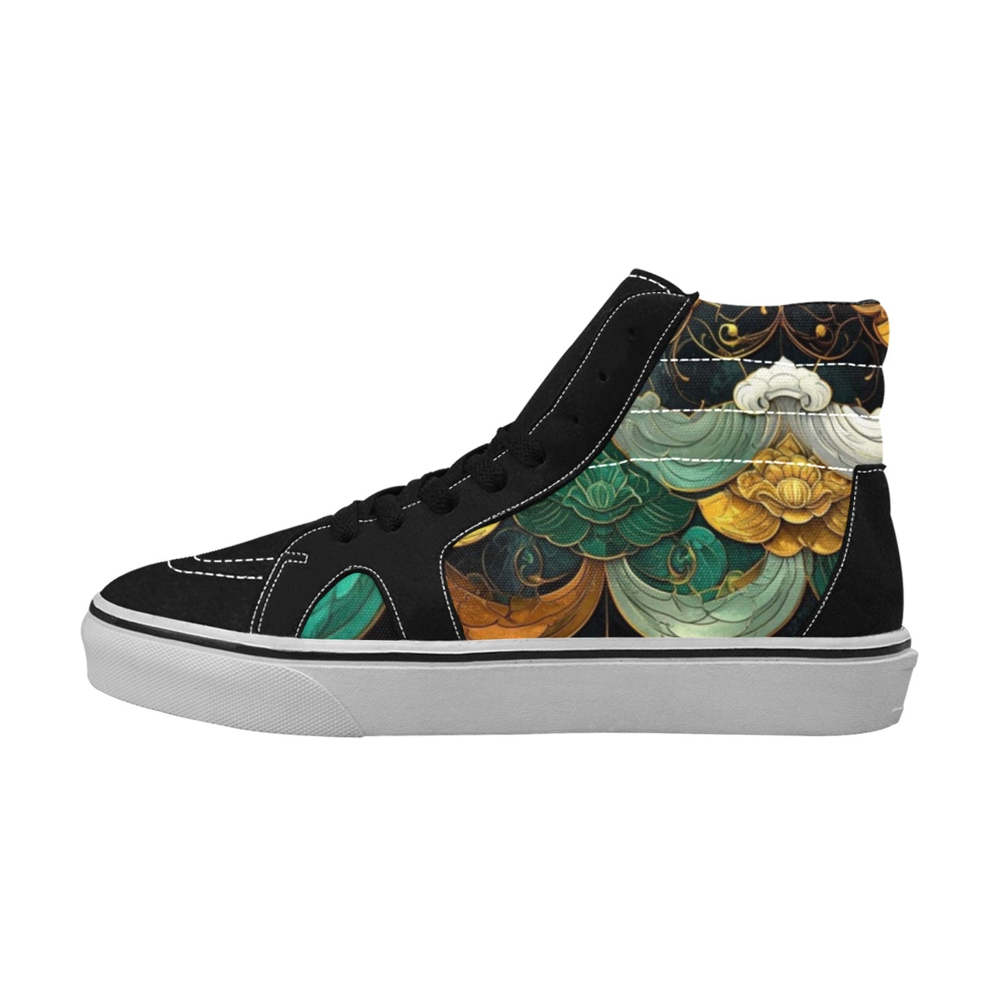 WOMEN'S Dragon Scale Fantasy Art High Top Skateboarding Vivid Custom Shoes