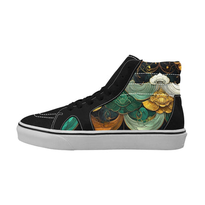 WOMEN'S Dragon Scale Fantasy Art High Top Skateboarding Vivid Custom Shoes