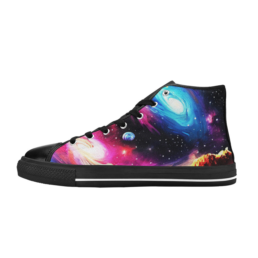 WOMEN'S Acrylic Galaxy Art High Top Canvas Dreamcore Custom Shoes