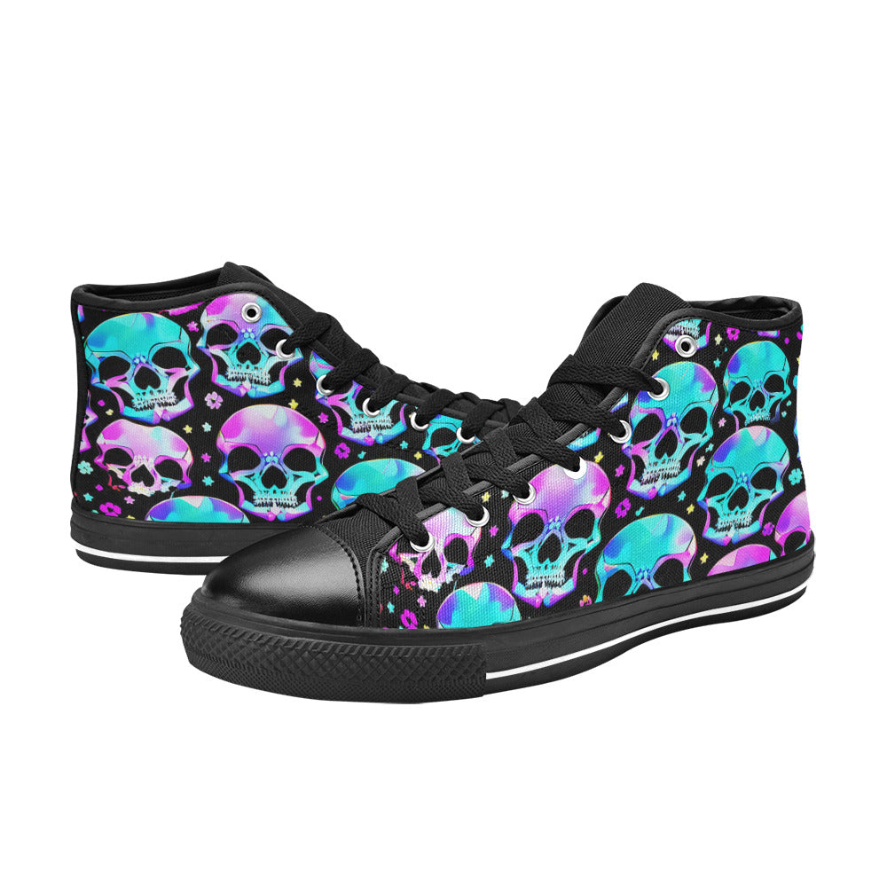 WOMEN'S Bright Skulls High Top Canvas Dreamcore Shoes