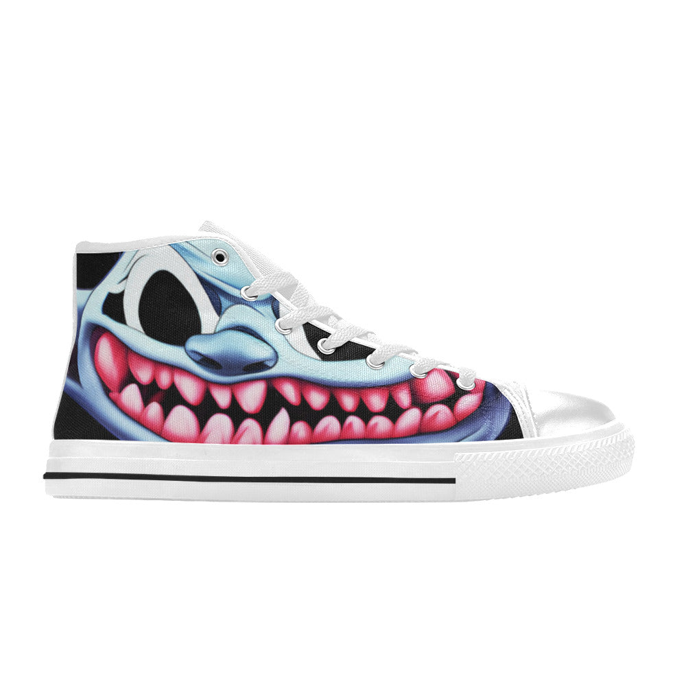 MEN'S Blue Rage Horror 2 High Top Canvas Grunge Custom Shoes