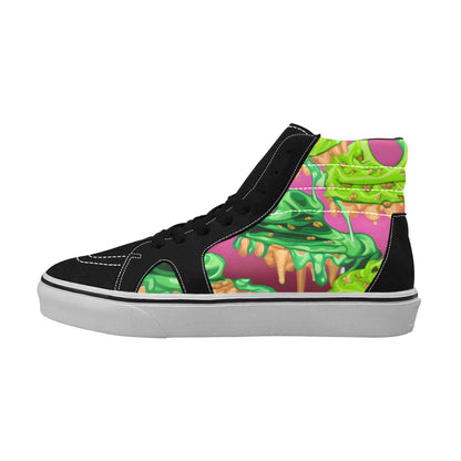 WOMEN'S Green Ice Cream High Top Skateboarding Vivid Custom Shoes