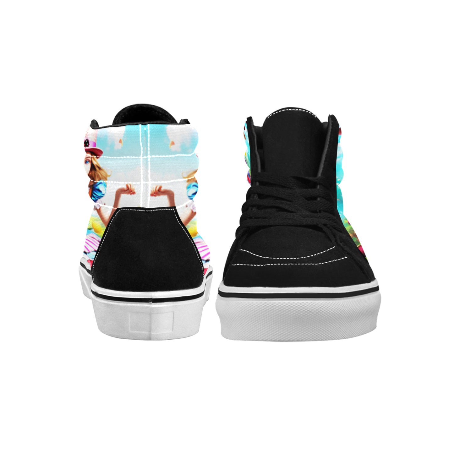 MEN'S Acid Creepy Wonderland Psychedelic High Top Skateboarding Y2K Custom Shoes