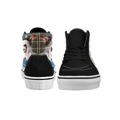 MEN'S Acid Creepy Wonderland Psychedelic High Top Skateboarding Aesthetic Sneakers