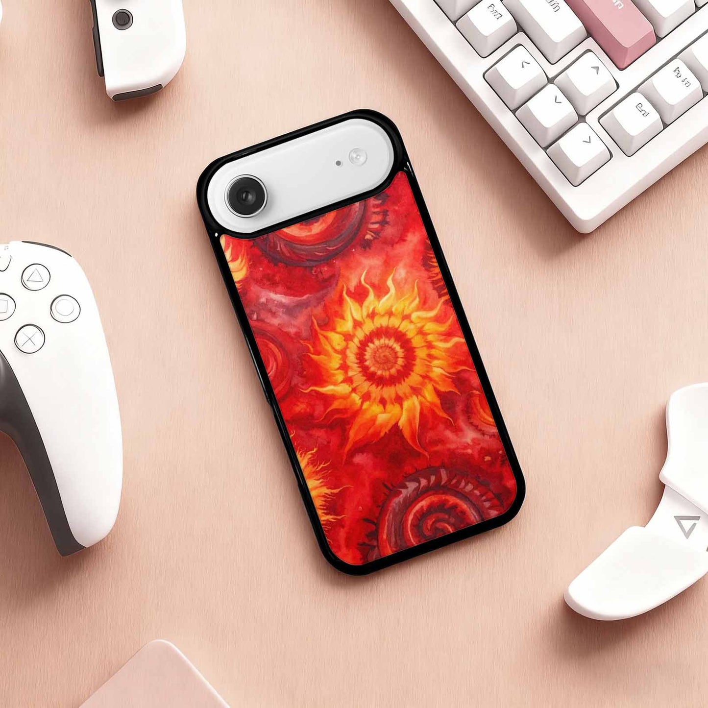 iPhone 17 Air Case — Tie Dye Red Orange Fire Tie, Custom Made Phone Cover