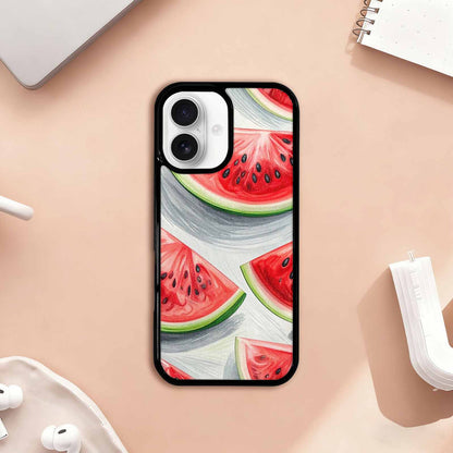 iPhone 17 Case — Glossy Spring Watermelon Original Art, Custom Phone Case