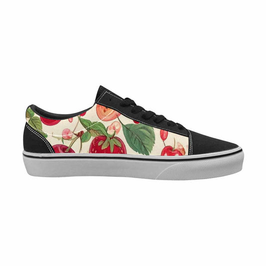 MEN'S Cherry Fruit Print Canvas Lace-Up Surreal Sneakers