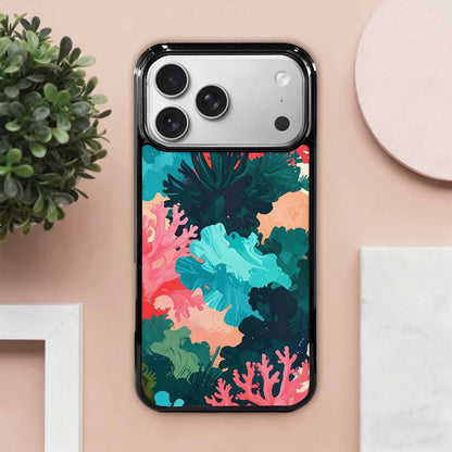iPhone 17 Pro Max Case — Camo Coral Turquoise Camo, Customized Protective Case