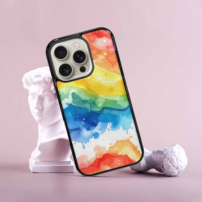 iPhone 16 Pro Case — Watercolor Splash Abstract Pattern Seamless Repeat, Custom Printed Phone Case