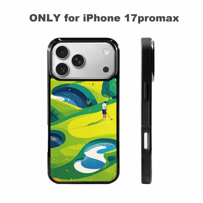 iPhone 17 Pro Max Case — Golf Cartoon Art Pattern Cartoon Cute, Custom Phone Case