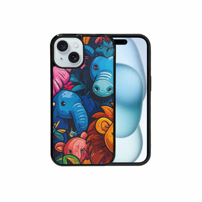 iPhone 15 Case — Cartoon Animal Characters, Custom Phone Case
