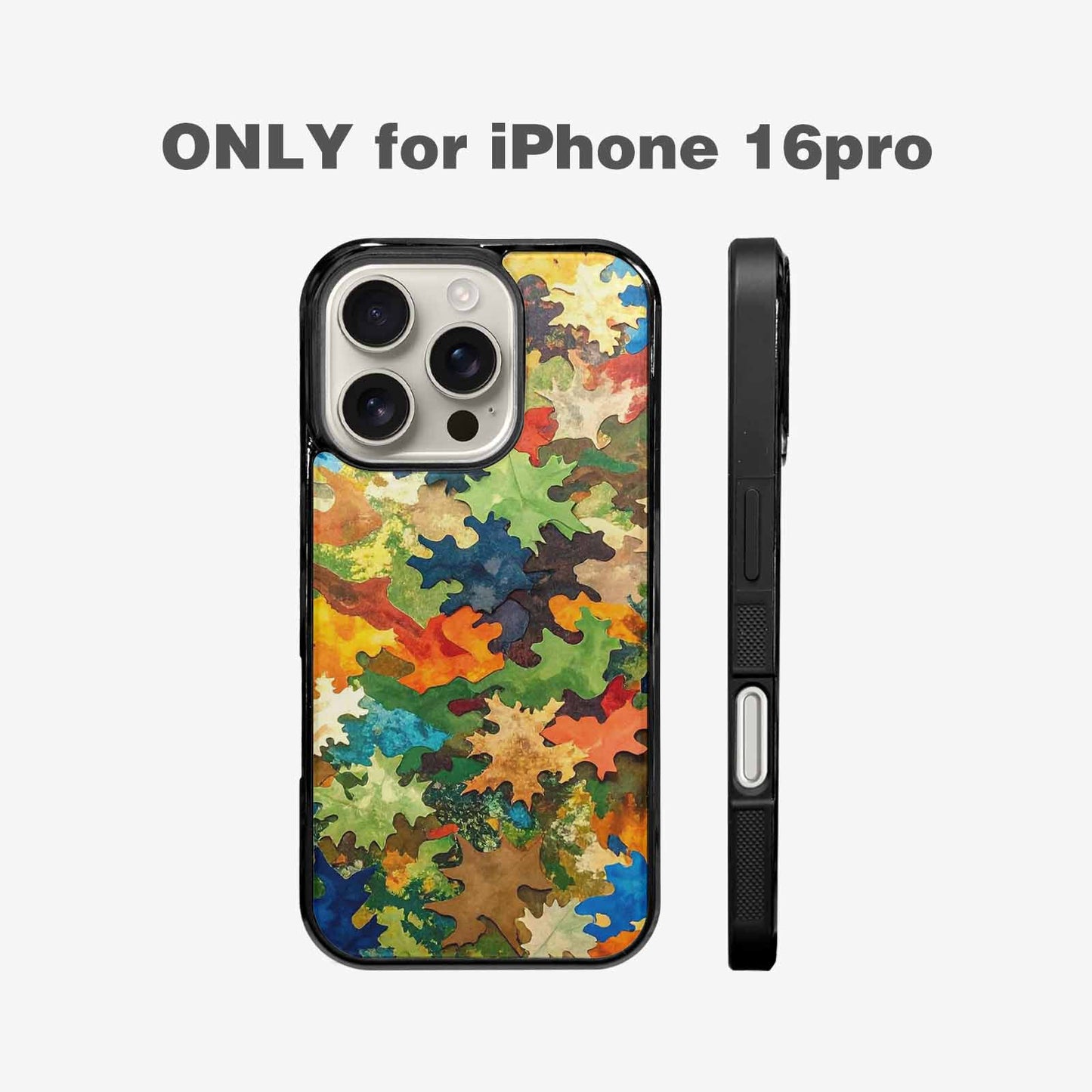 iPhone 16 Pro Case — Camo Patches Full Color Vibrant Camo, Personalized Phone Case