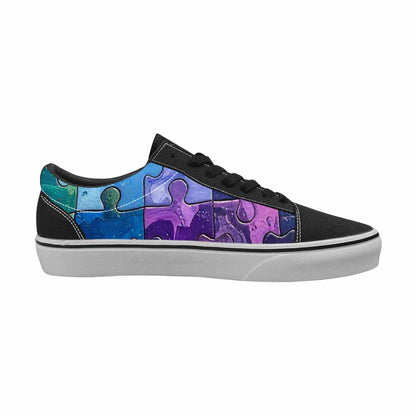 WOMEN'S Autism Puzzle Pieces Lace-Up Canvas Dreamcore Shoes