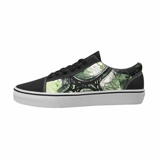 Green Ink Reptile Scale Print Sneakers | Women's | Freaky Shoes®