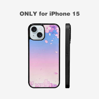 iPhone 15 Case — Anime Cherry Blossom Custom, Custom Printed Phone Case