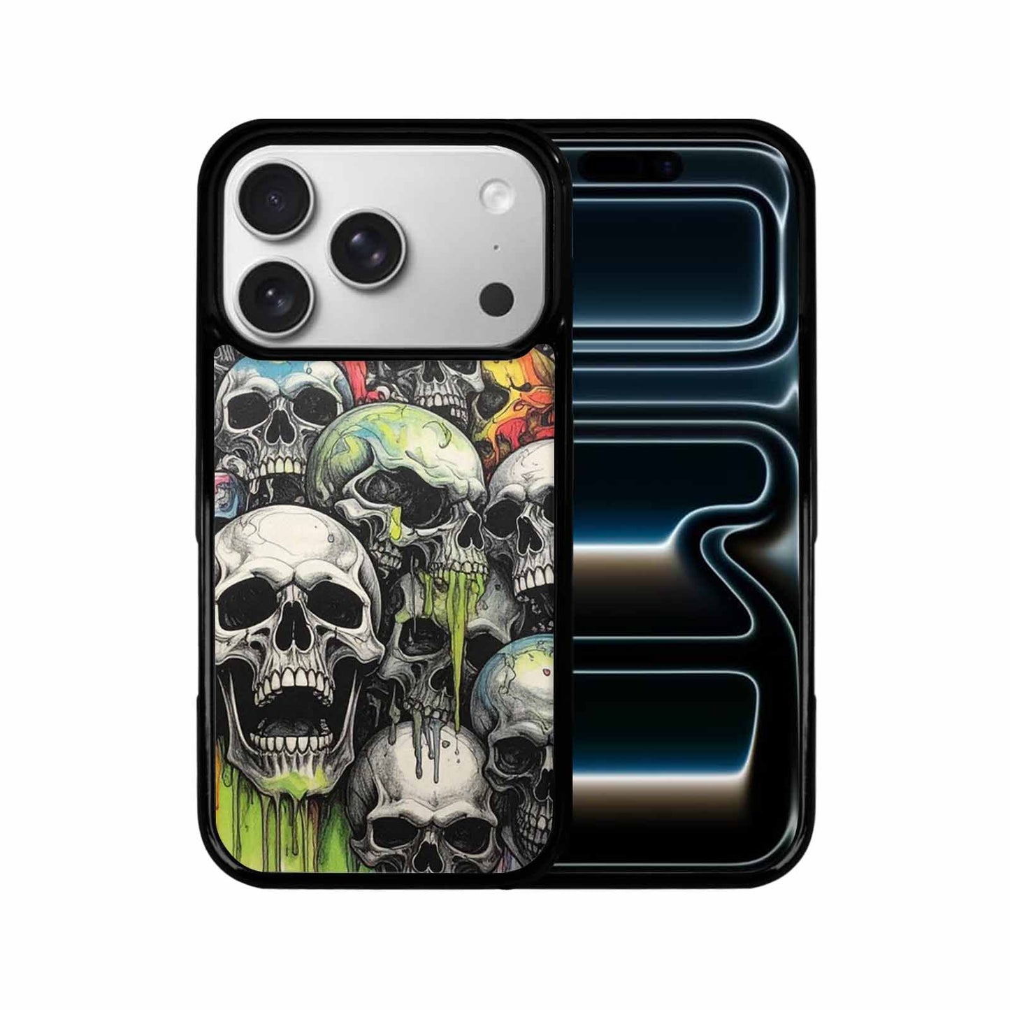 iPhone 17 Pro Case — Rainbow From Skulls Mouth Black Gothic, Custom Art Phone Cover