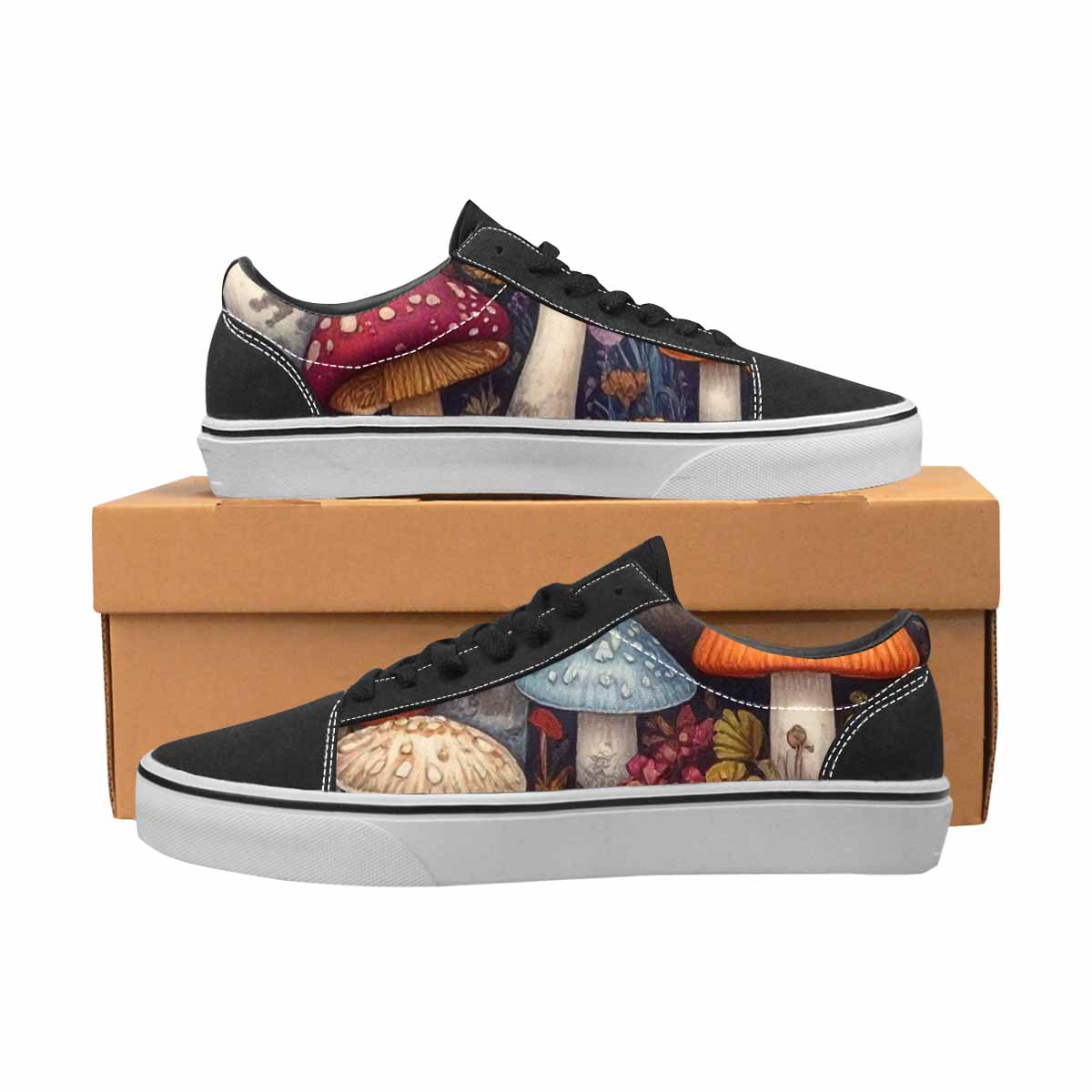 WOMEN'S Mushrooms (general) Lace-Up Canvas Y2K Custom Shoes