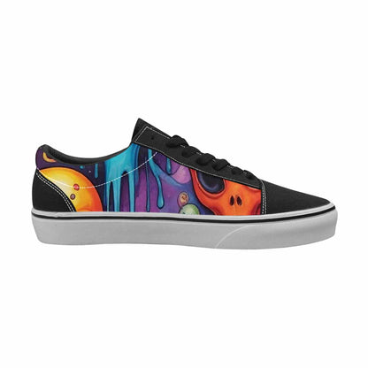 WOMEN'S Melting Aliens Lace-Up Canvas Neon Fantasy Shoes