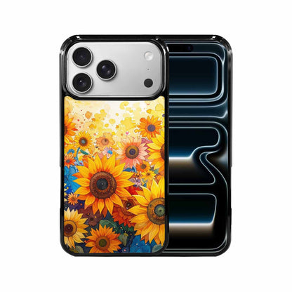 iPhone 17 Pro Max Case — Full Color Vibrant Sunflower Floral, Custom Art Phone Cover