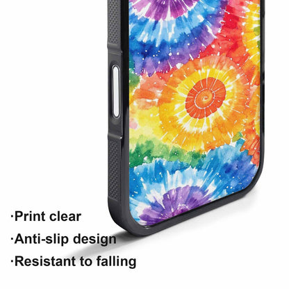 iPhone 17 Pro Max Case — Tie Dye Spiral Rainbow Tie Dye, Personalized Phone Case