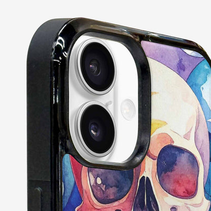 iPhone 16 Plus Case — Kulls Watercolor Skulls Small Skull Pattern, Custom Art Phone Cover