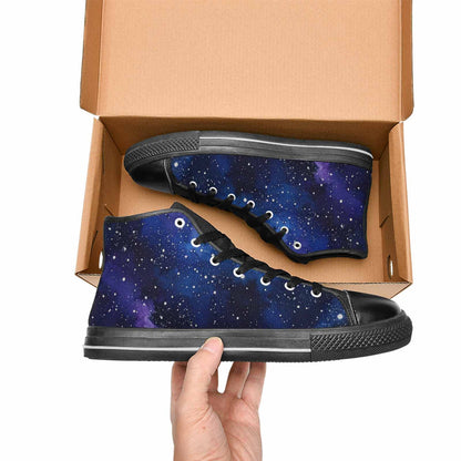 WOMEN'S Galaxy Art - High Top Canvas Aesthetic Sneakers