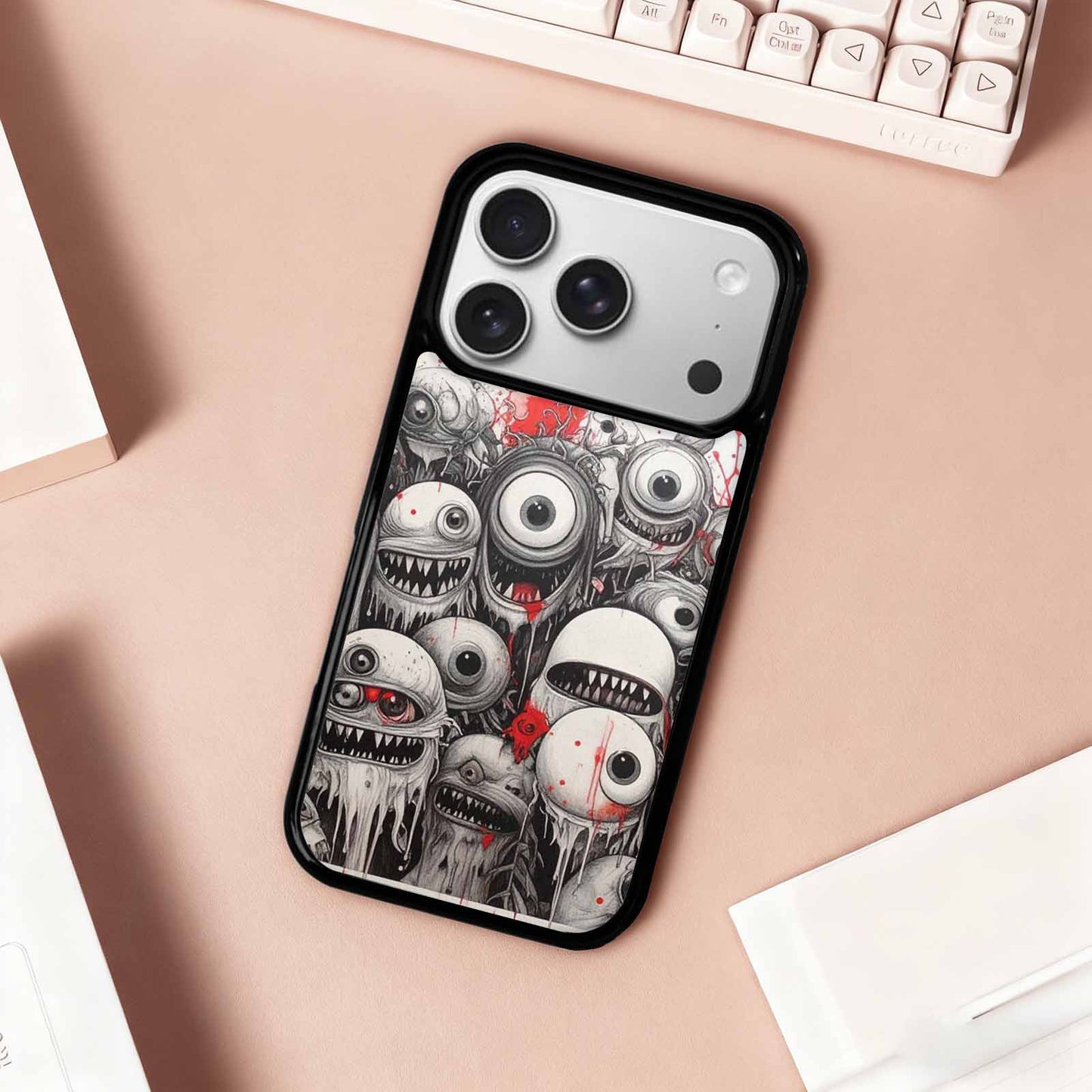 iPhone 17 Pro Case — Multi Eye Monster Black Red Original, Custom Phone Case