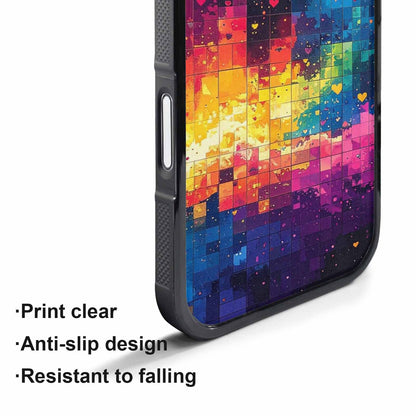 iPhone 17 Pro Max Case — Pixel Art Bit Burst Original Art, Custom Printed Phone Case