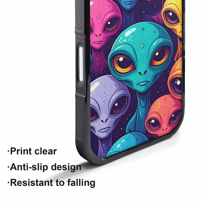 iPhone 17 Pro Max Case — Alien Ufo Cartoon Art Alien Scifi, Custom Art Phone Cover