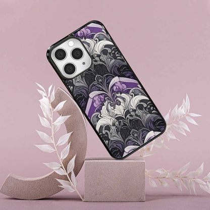iPhone 15 Pro Max Case — Asexual Flag Color Theme Small Rainbow, Custom Phone Case