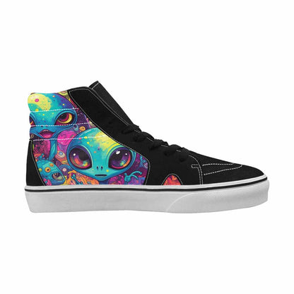 MEN'S Cartoon Alien Characters High Top Canvas Surreal Shoes