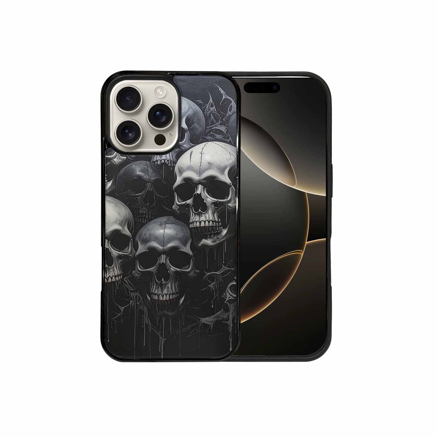 iPhone 16 Pro Max Case — Grey Dark Black And Grey Tones, Personalized Phone Case
