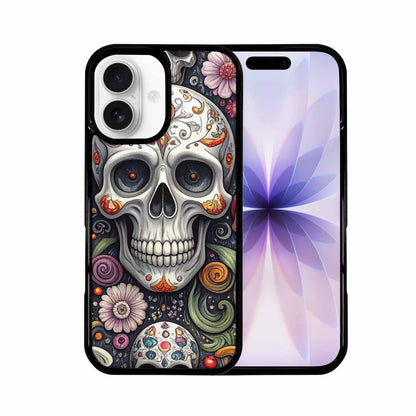iPhone 17 Case — Greyscale Black And White Gothic Skulls, Customized Protective Case