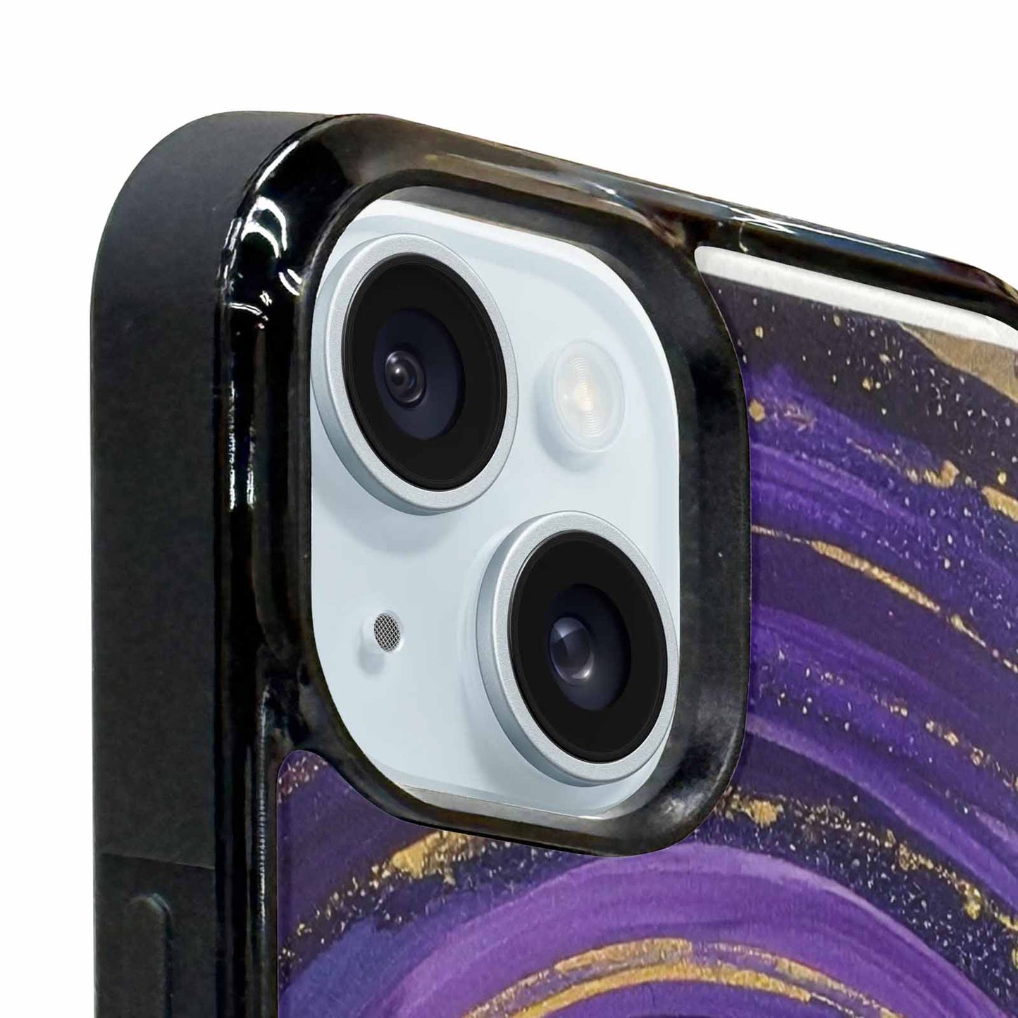 iPhone 15 Plus Case — Swirling Brushstroke Starry Night Texture Blended, Custom Phone Case