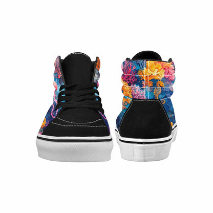 WOMEN'S Fish Scale Coral High Top Canvas Y2K Custom Shoes