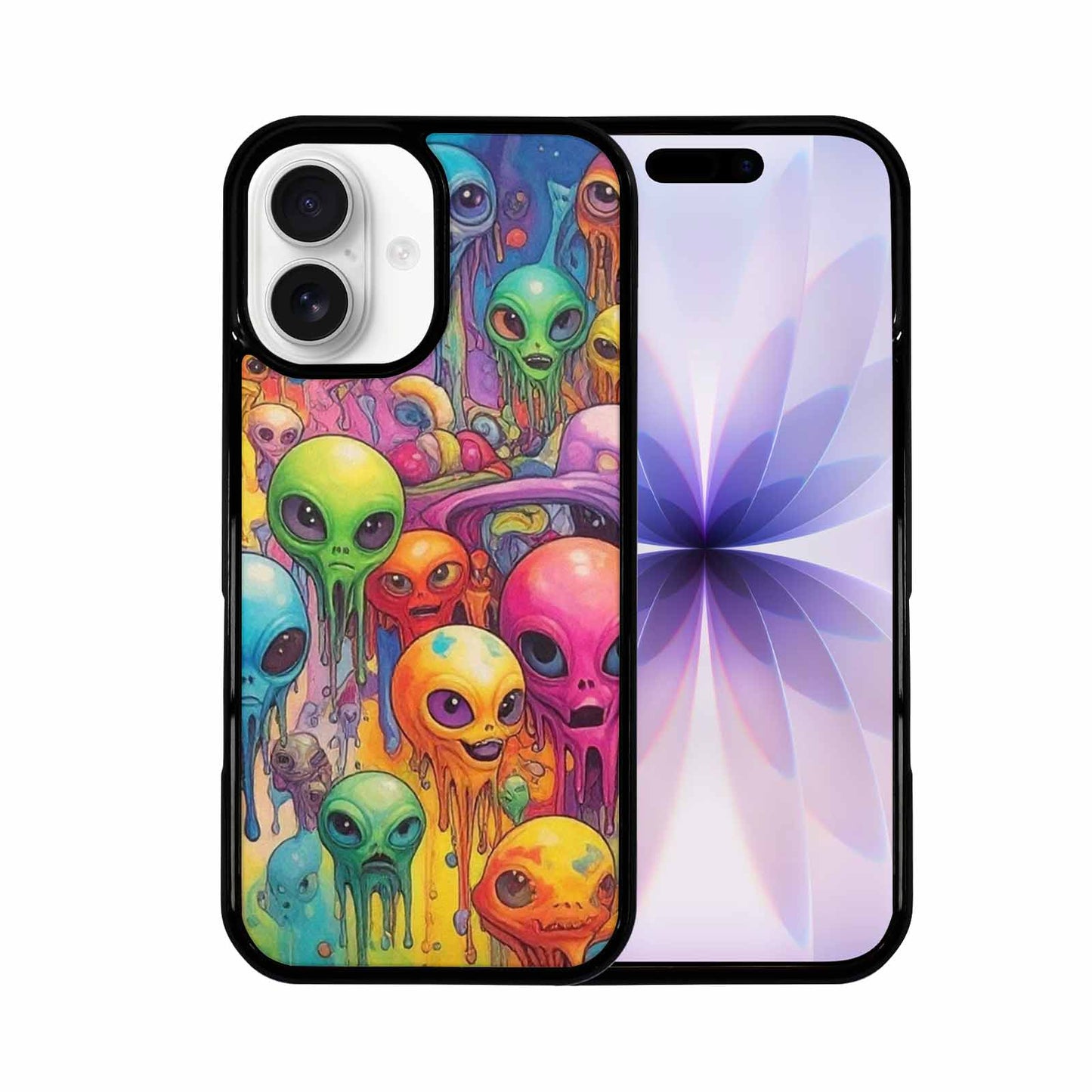 iPhone 17 Case — Melting Aliens Pattern Alien Scifi, Custom Made Phone Cover