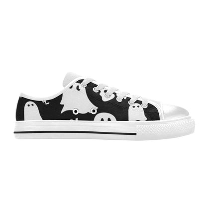 MEN'S Boo Halloween Ghosts Canvas Grunge Custom Sneakers