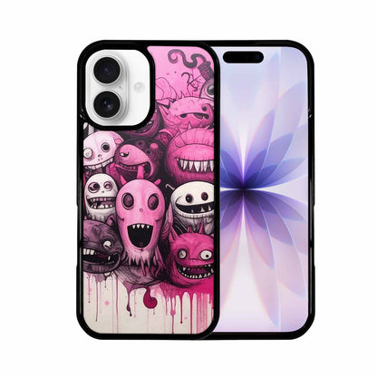 iPhone 17 Case — Black &amp; Pink Ink Cartoon Cute, Personalized Phone Case