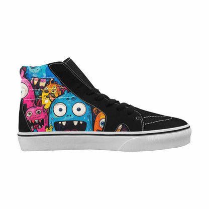 MEN'S Goofy Cartoon Monster High Top Canvas Neon Fantasy Custom Shoes