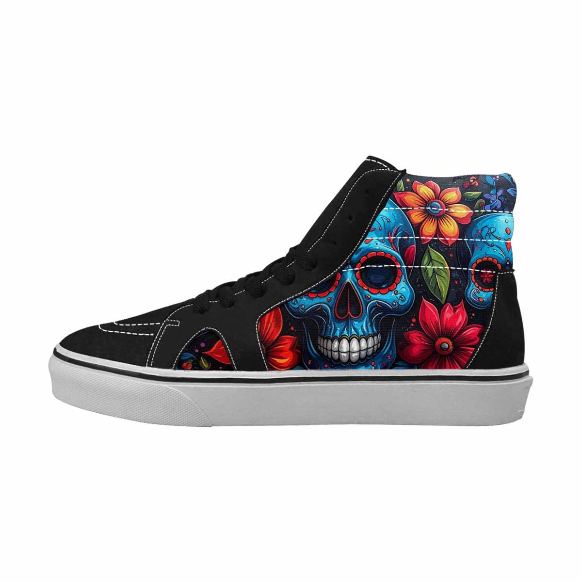 WOMEN'S Graffiti Skull High Top Canvas Dark Academia Shoes